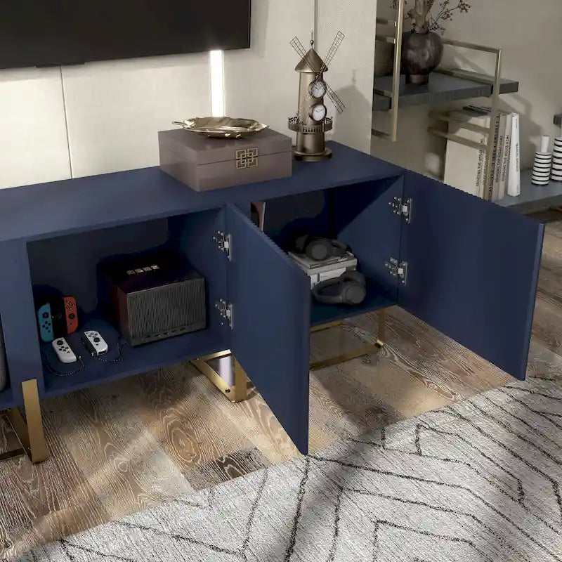 Meuble TV de rangement à 3 portes DH BASIC Modern 60 pouces par Denhour