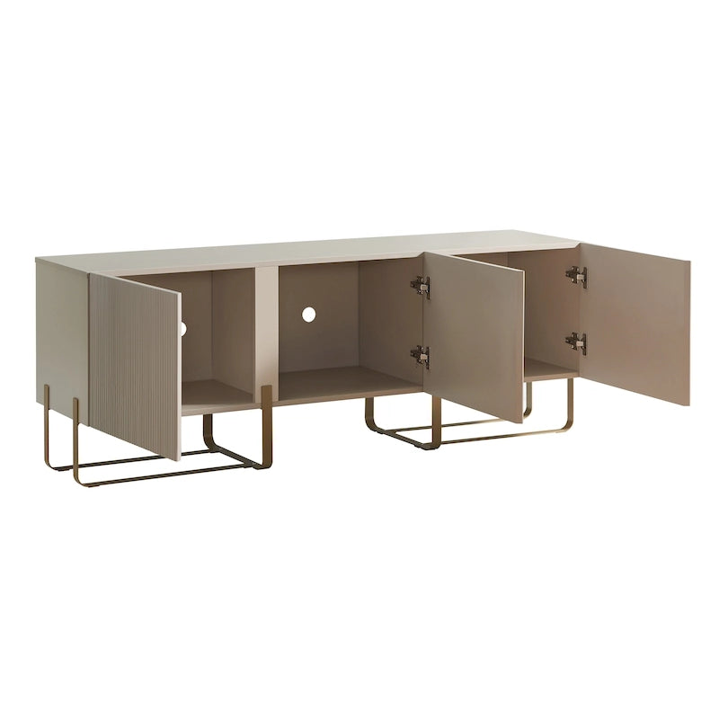 Meuble TV de rangement à 3 portes DH BASIC Modern 60 pouces par Denhour