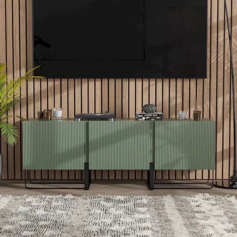 Meuble TV de rangement à 3 portes DH BASIC Modern 60 pouces par Denhour
