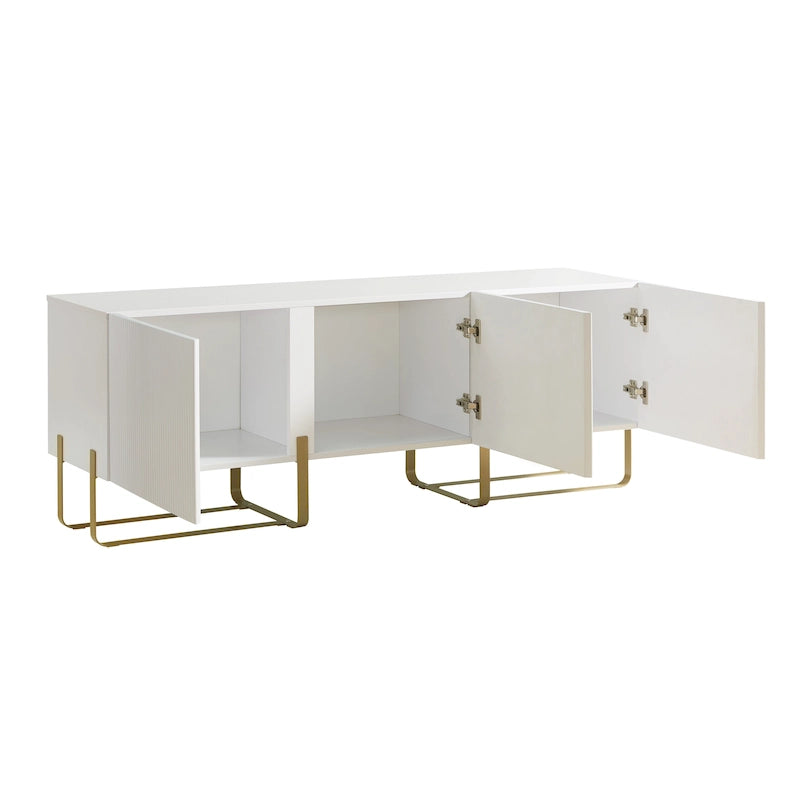 Meuble TV de rangement à 3 portes DH BASIC Modern 60 pouces par Denhour