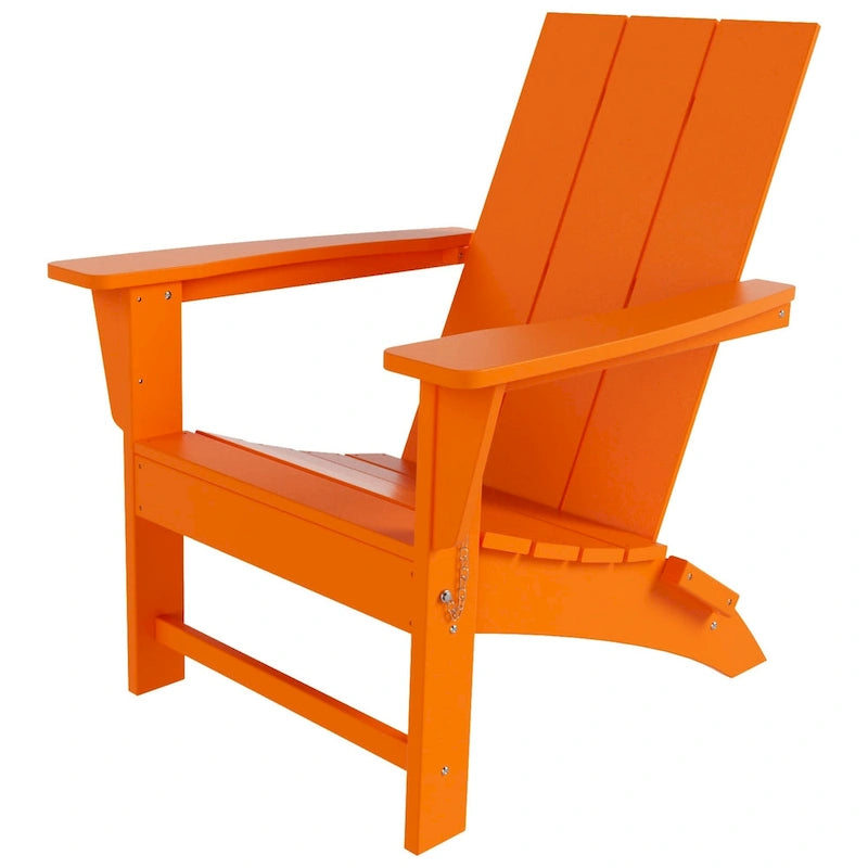 Fauteuil Adirondack Moderne Poly Pliable Écologique Tout Temps Polytrends Shoreside (Lot de 8)