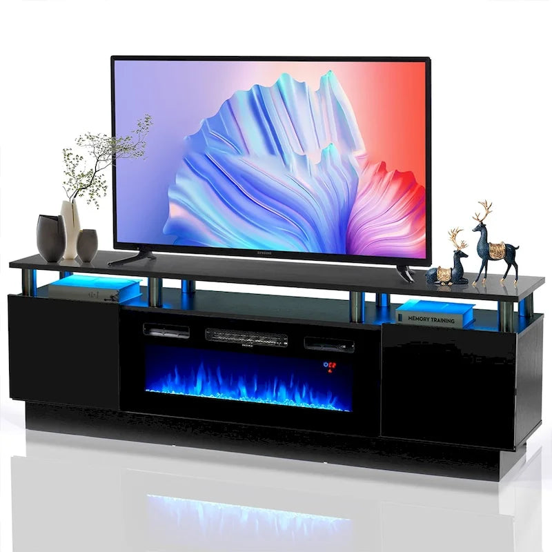 Meuble TV de 70 po avec foyer électrique de 36 po