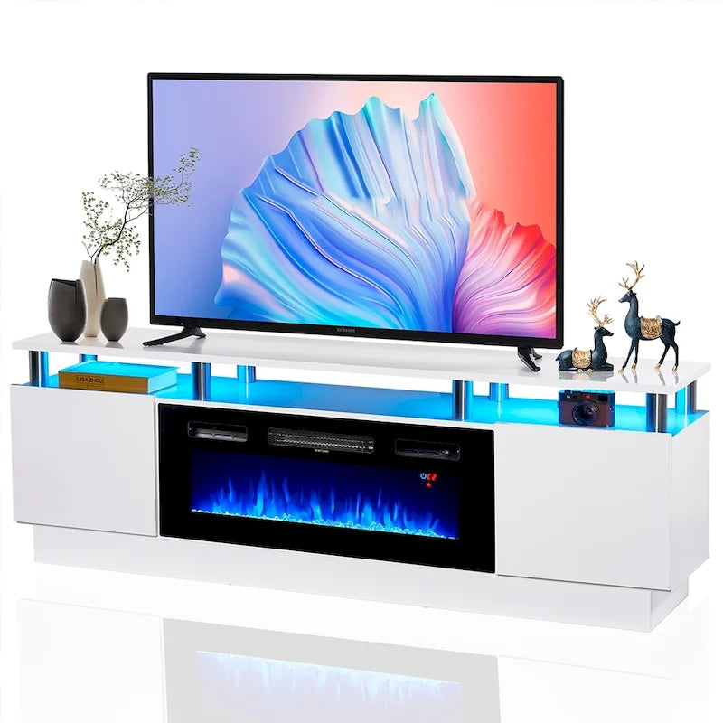 Meuble TV de 70 po avec foyer électrique de 36 po