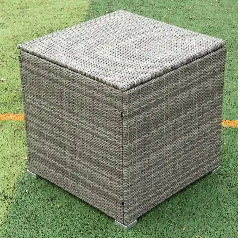 Ensemble de canapé d'extérieur en osier de 4 pièces pour patio avec boîte de rangement