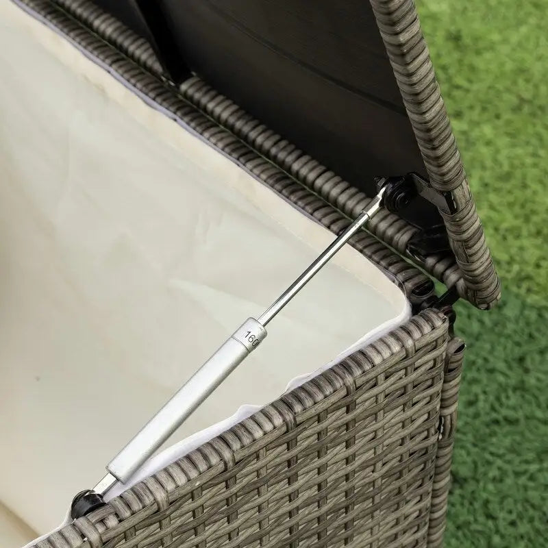 Ensemble de canapé d'extérieur en osier de 4 pièces pour patio avec boîte de rangement