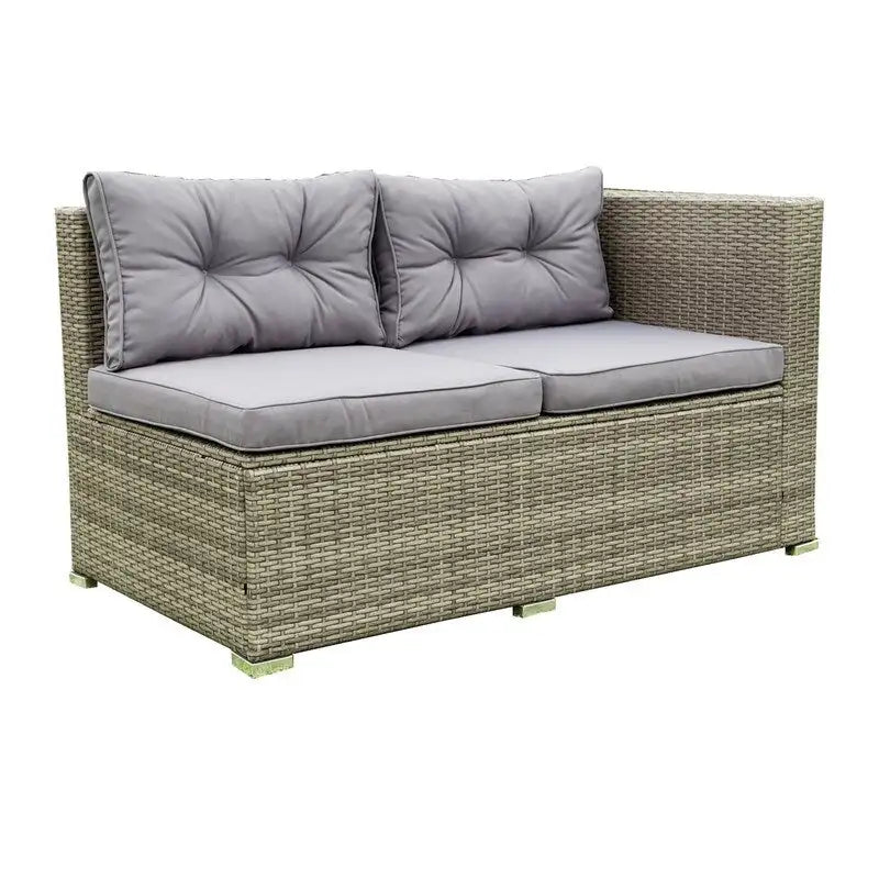 Ensemble de canapé d'extérieur en osier de 4 pièces pour patio avec boîte de rangement