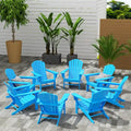 Polytrends Altura Outdoor Eco-Friendly All Weather Poly Adirondack Chair (Set of 8)