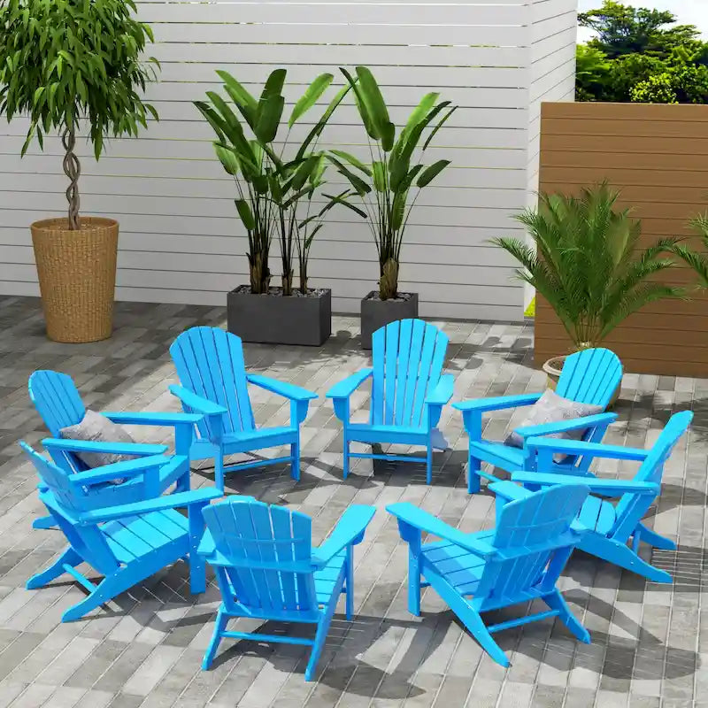 Polytrends Altura Outdoor Eco-Friendly All Weather Poly Adirondack Chair (Set of 8)