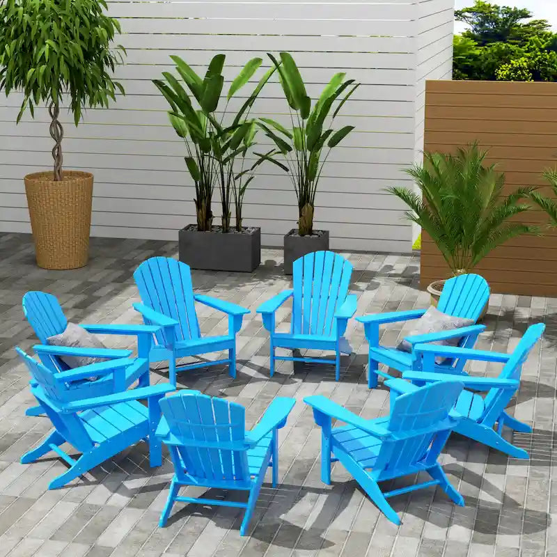 Polytrends Altura Outdoor Eco-Friendly All Weather Poly Adirondack Chair (Set of 8)