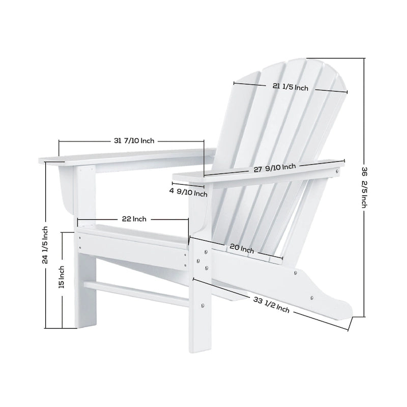 Polytrends Altura Outdoor Eco-Friendly All Weather Poly Adirondack Chair (Set of 8)