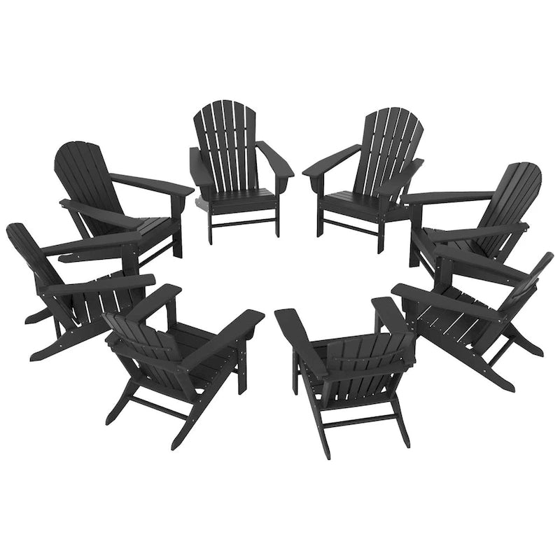 Polytrends Altura Outdoor Eco-Friendly All Weather Poly Adirondack Chair (Set of 8)