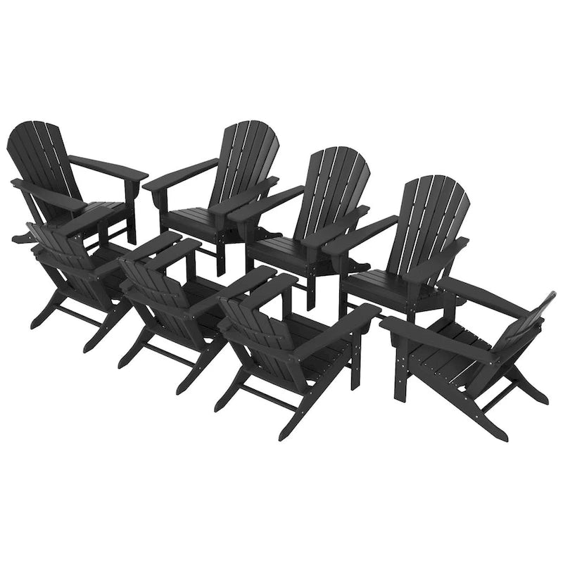 Polytrends Altura Outdoor Eco-Friendly All Weather Poly Adirondack Chair (Set of 8)
