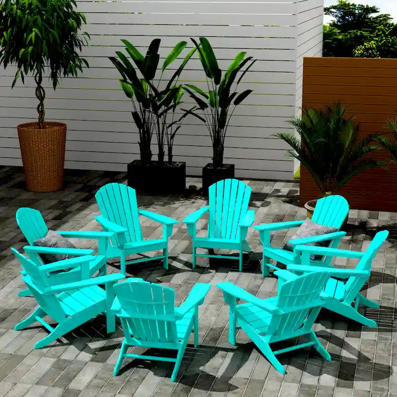 Polytrends Altura Outdoor Eco-Friendly All Weather Poly Adirondack Chair (Set of 8)