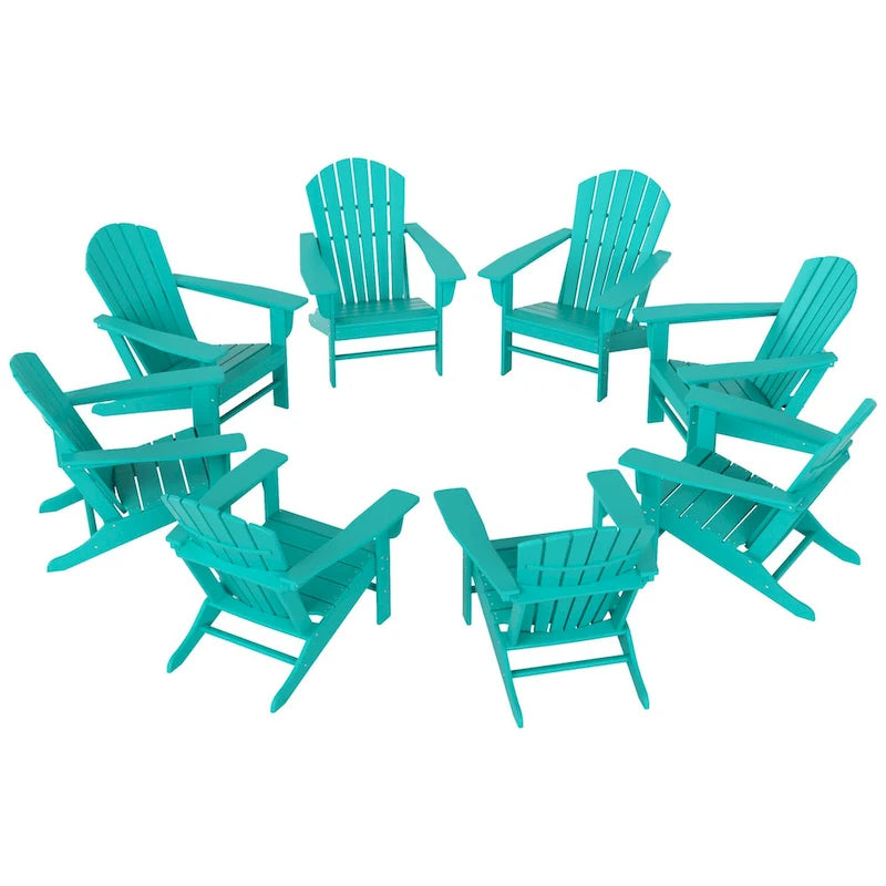 Polytrends Altura Outdoor Eco-Friendly All Weather Poly Adirondack Chair (Set of 8)