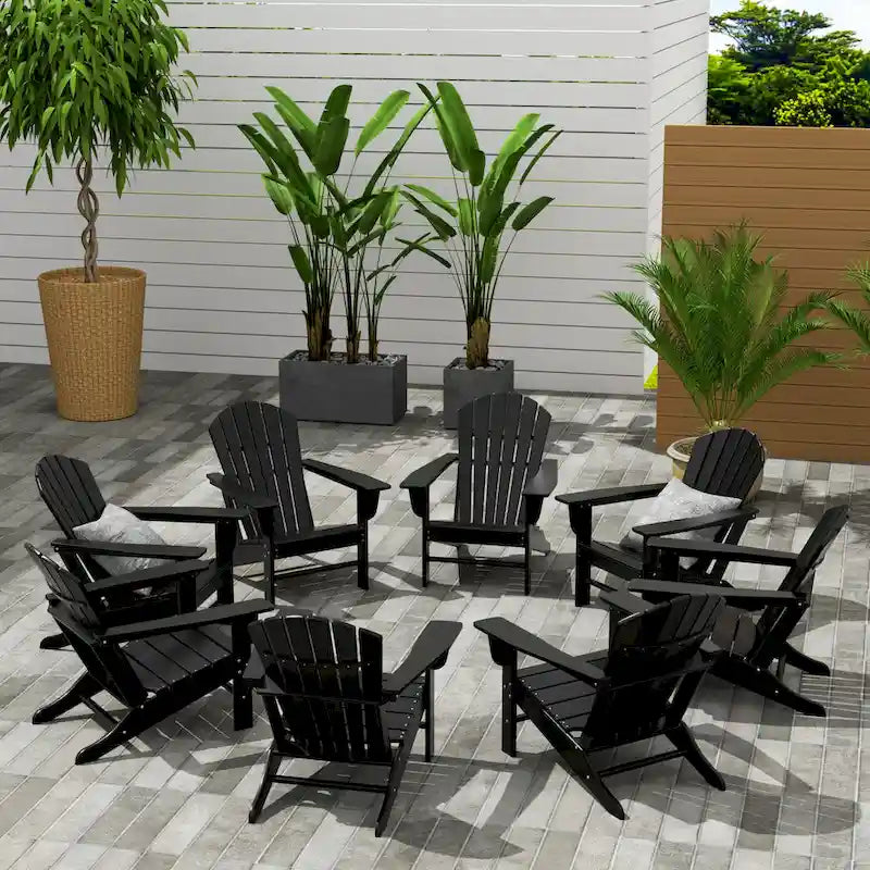 Polytrends Altura Outdoor Eco-Friendly All Weather Poly Adirondack Chair (Set of 8)