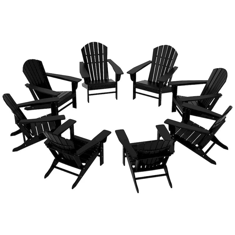 Polytrends Altura Outdoor Eco-Friendly All Weather Poly Adirondack Chair (Set of 8)