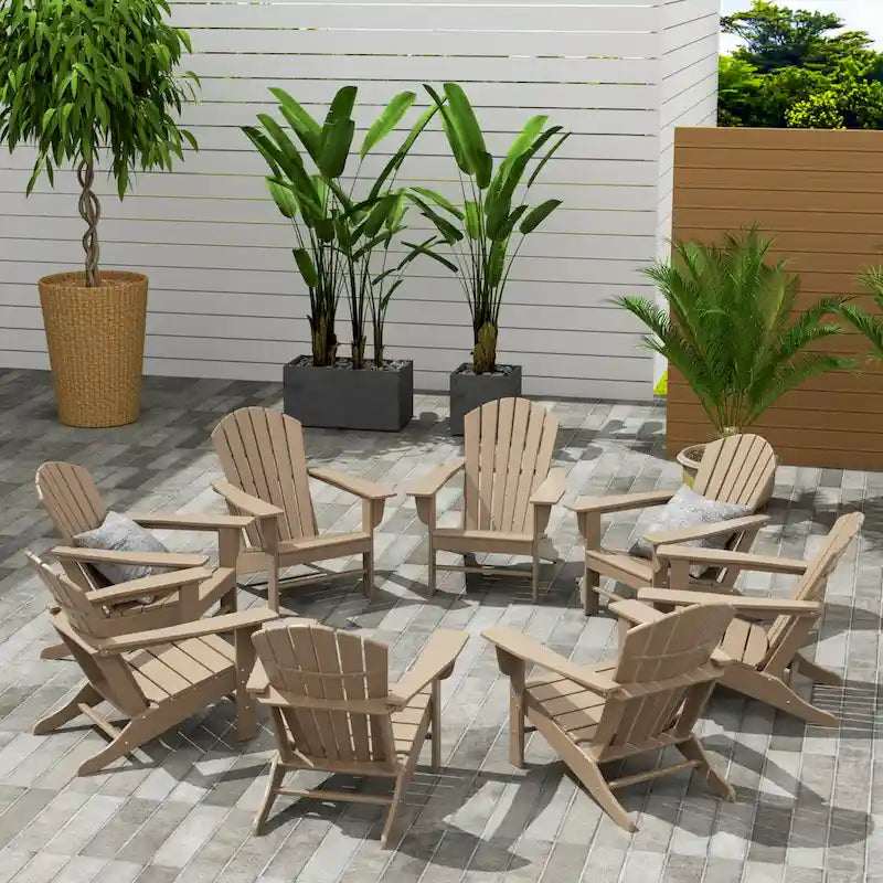 Polytrends Altura Outdoor Eco-Friendly All Weather Poly Adirondack Chair (Set of 8)