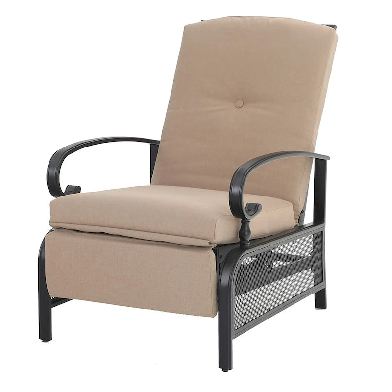 MAISON ARTS Ensemble Bistro 2 pièces avec Fauteuil Inclinable Réglable et Table d'Appoint