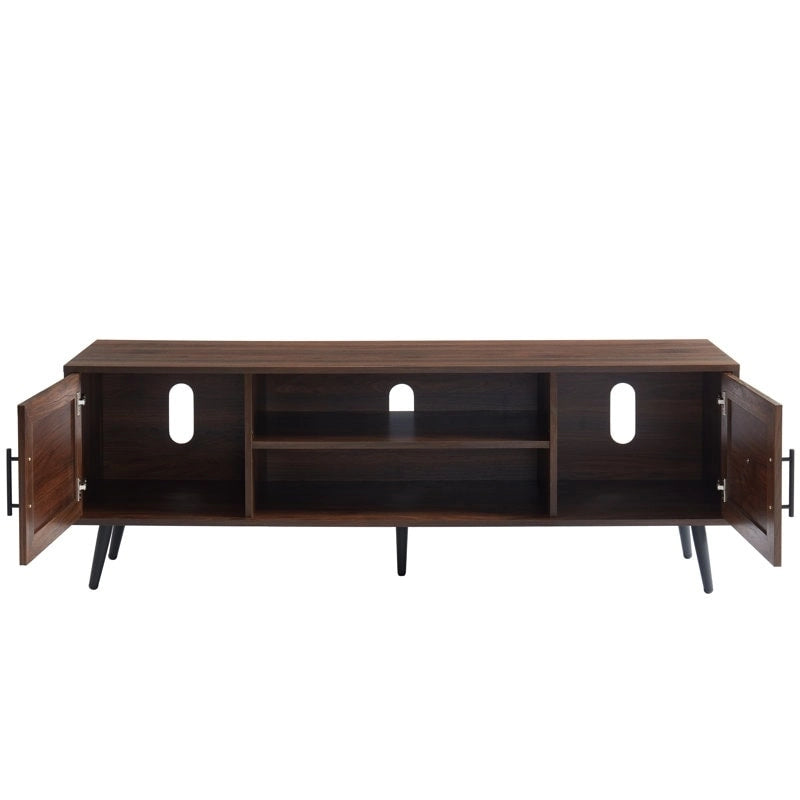 Meuble TV Mid-Century Modern pour téléviseurs jusqu'à 70 po Meuble TV Console multimédia - 20,5 H x 59 L x 15,5 P