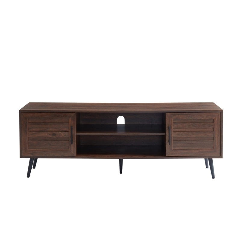 Meuble TV Mid-Century Modern pour téléviseurs jusqu'à 70 po Meuble TV Console multimédia - 20,5 H x 59 L x 15,5 P