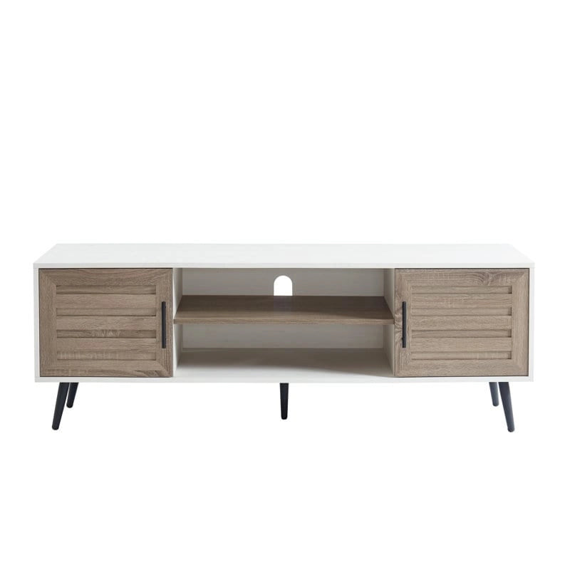 Meuble TV Mid-Century Modern pour téléviseurs jusqu'à 70 po Meuble TV Console multimédia - 20,5 H x 59 L x 15,5 P