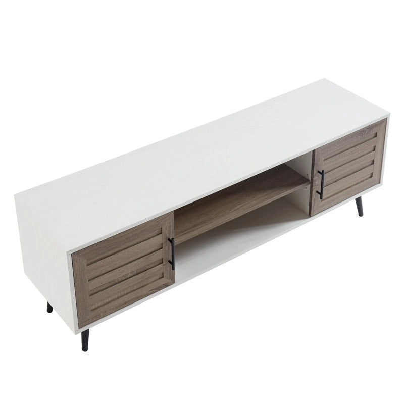 Meuble TV Mid-Century Modern pour téléviseurs jusqu'à 70 po Meuble TV Console multimédia - 20,5 H x 59 L x 15,5 P