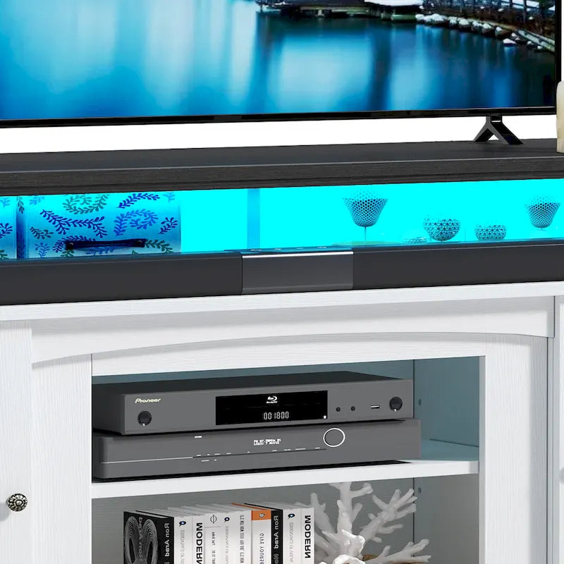 Moasis 58 Meuble TV surélevé Meuble TV de Ferme Meuble TV Console Multimédia pour TV jusqu'à 65 - 58 pouces