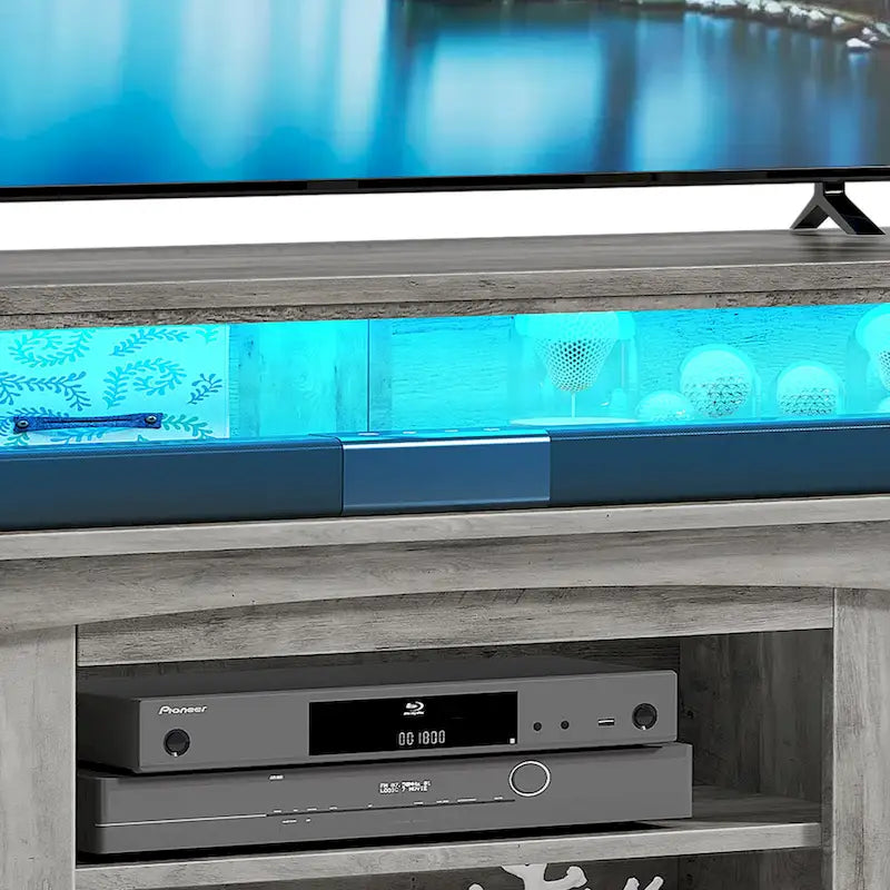 Moasis 58 Meuble TV surélevé Meuble TV de Ferme Meuble TV Console Multimédia pour TV jusqu'à 65 - 58 pouces
