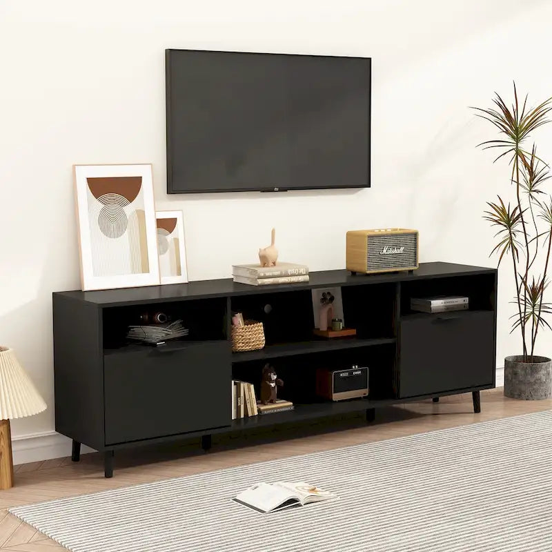 Meuble TV cheminée avec console TV cheminée électrique et télécommande