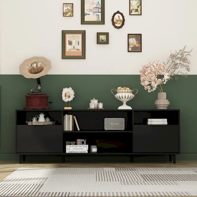 Meuble TV cheminée avec console TV cheminée électrique et télécommande