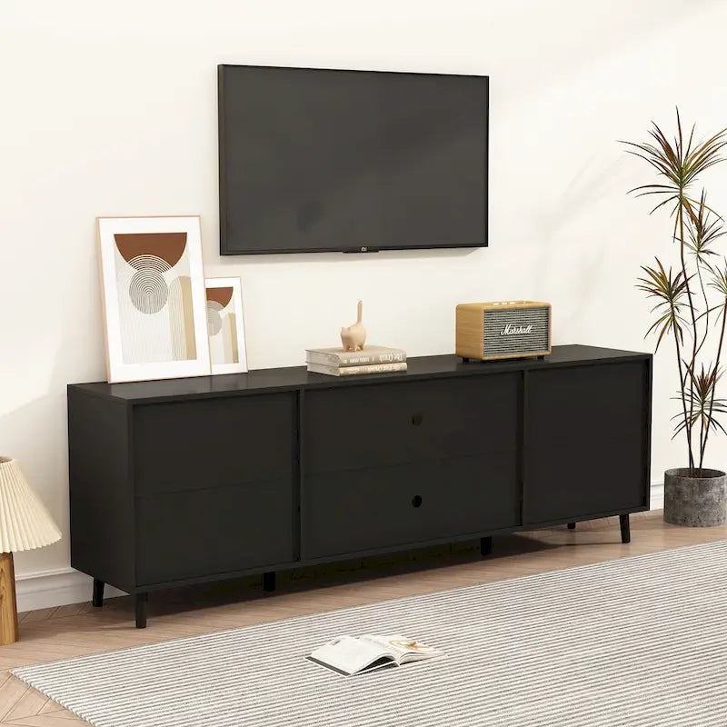 Meuble TV cheminée avec console TV cheminée électrique et télécommande