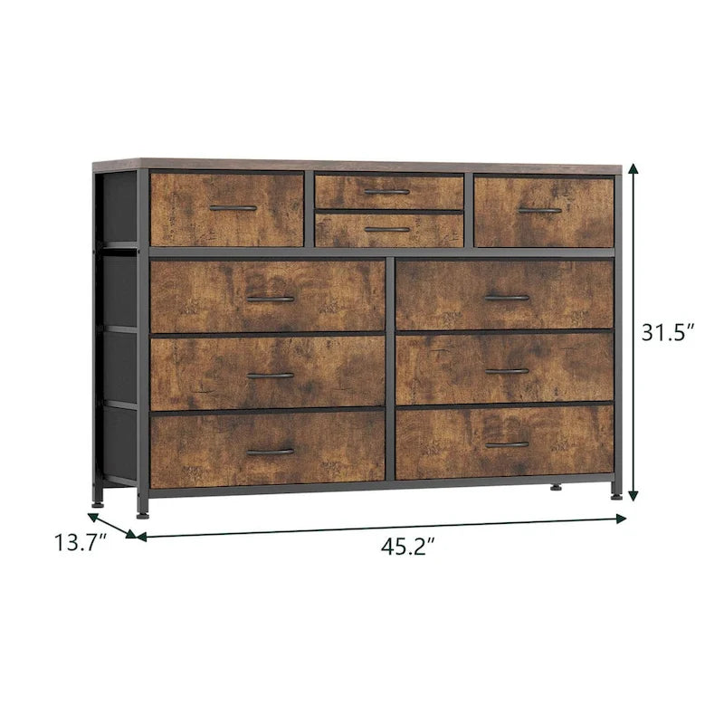 Meuble TV commode moderne avec 10 tiroirs - s.o.