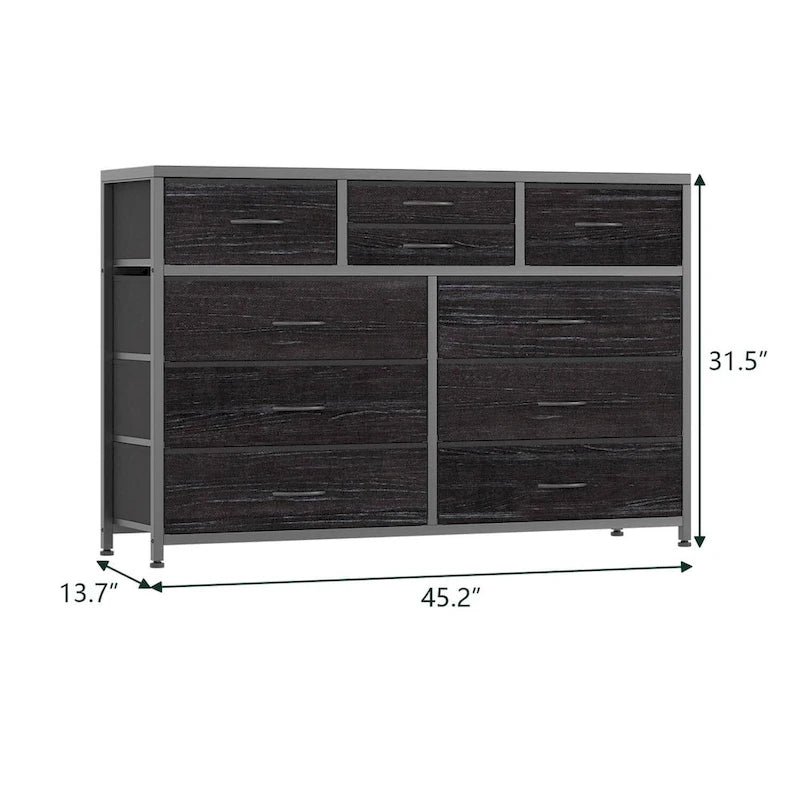 Meuble TV commode moderne avec 10 tiroirs - s.o.