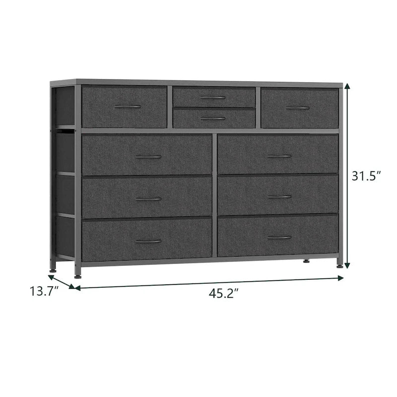 Meuble TV commode moderne avec 10 tiroirs - s.o.