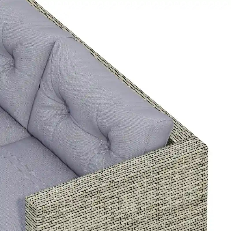 Ensemble de canapé de jardin 4 pièces avec coffre de rangement