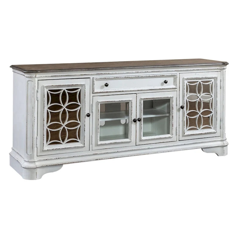 Meuble TV Magnolia Manor avec miroirs - 2 finitions