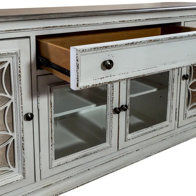 Meuble TV Magnolia Manor avec miroirs - 2 finitions