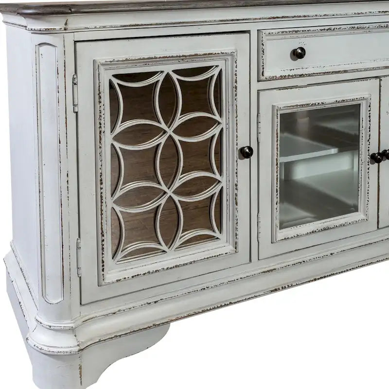 Meuble TV Magnolia Manor avec miroirs - 2 finitions