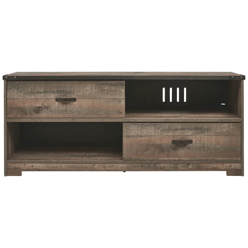 Meuble télé Trinell Grand, décontracté, marron