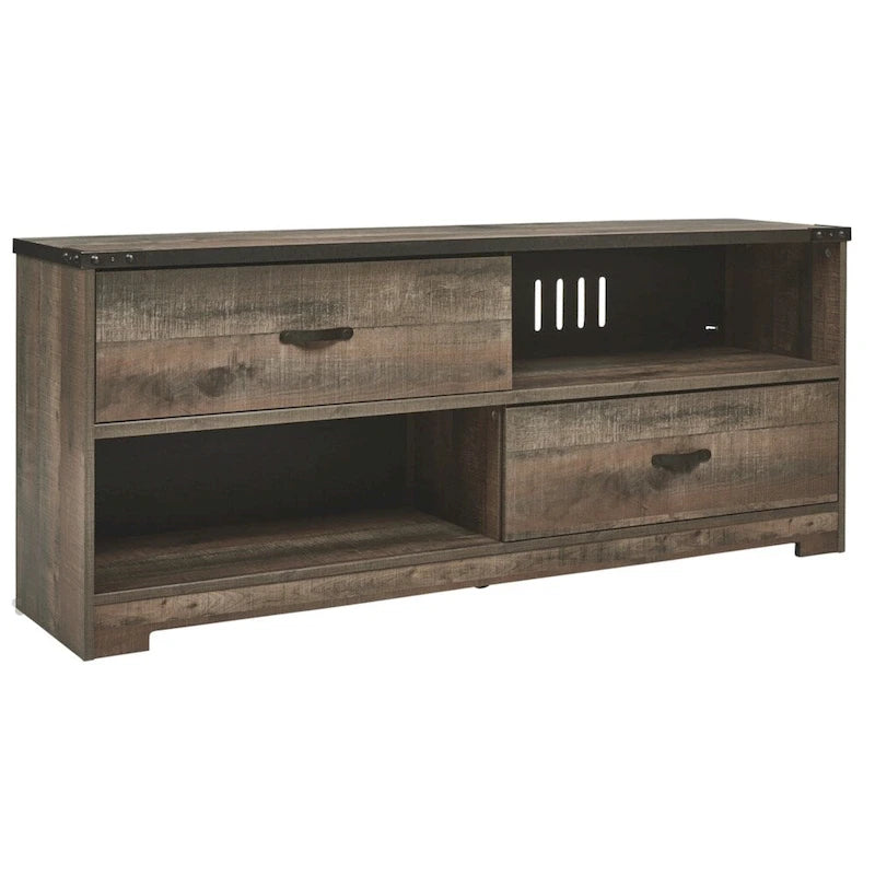 Meuble télé Trinell Grand, décontracté, marron