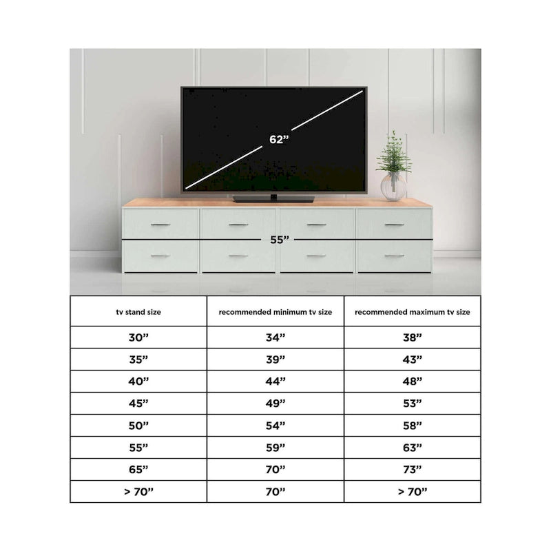 Meuble télé Trinell Grand, décontracté, marron