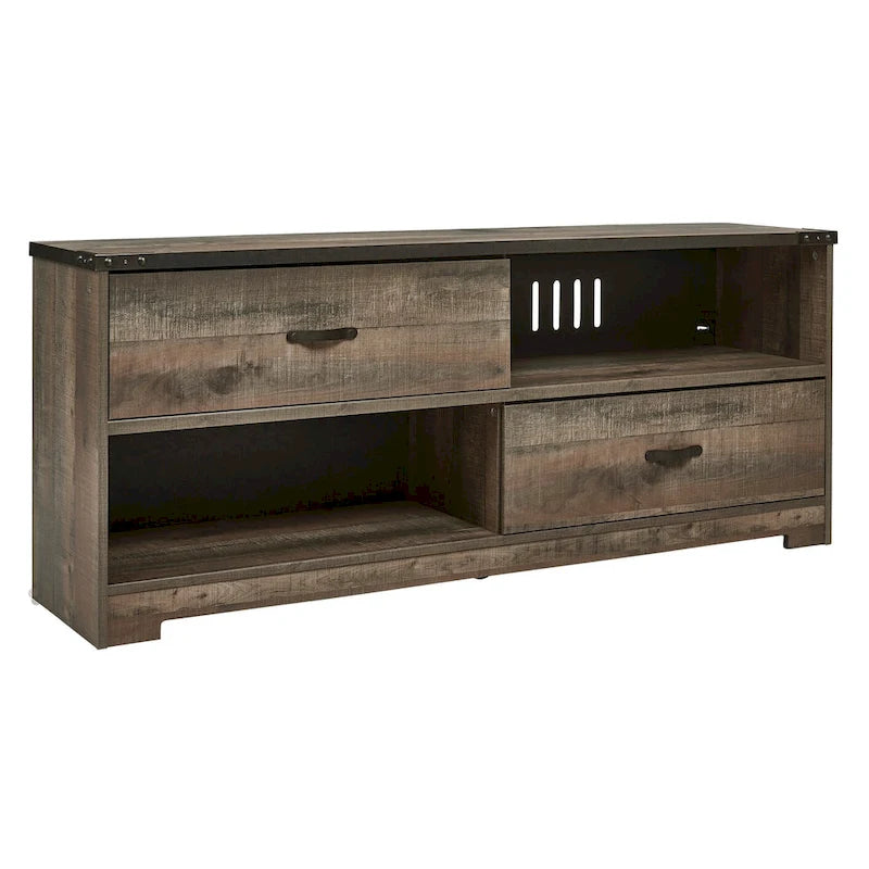 Meuble télé Trinell Grand, décontracté, marron