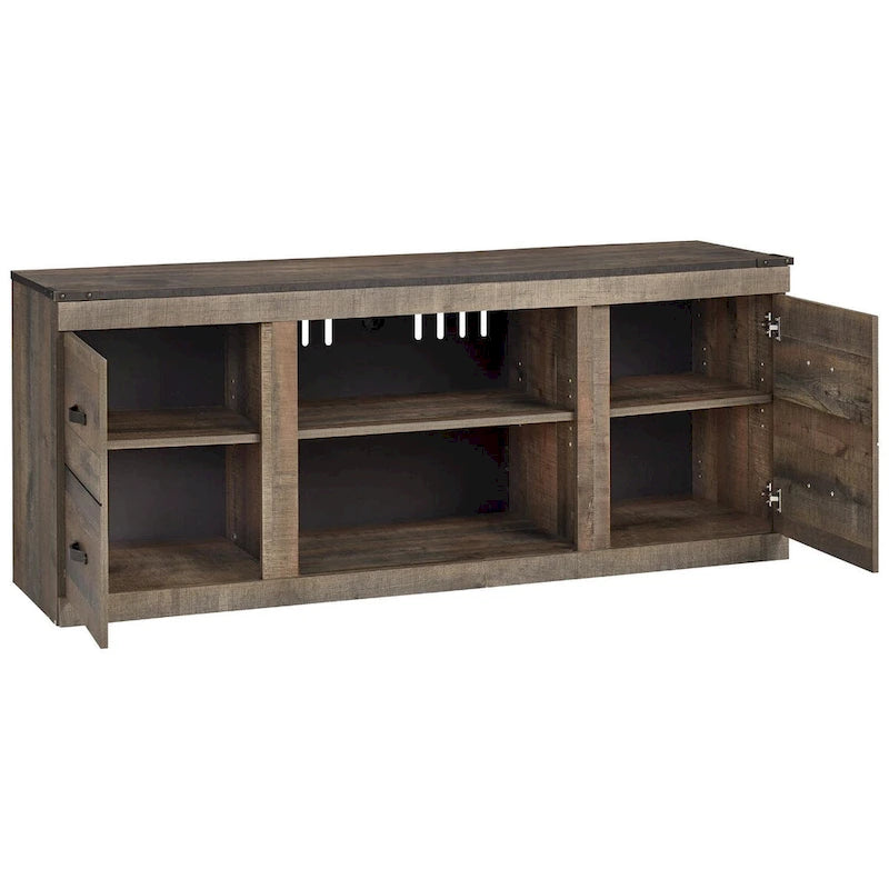 Meuble télé Trinell Grand, décontracté, marron
