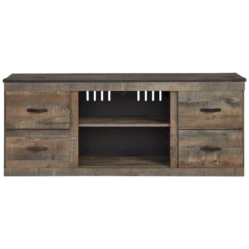 Meuble télé Trinell Grand, décontracté, marron
