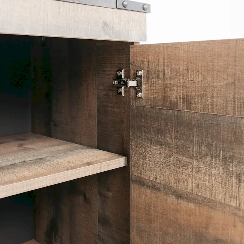 Meuble télé Trinell Grand, décontracté, marron