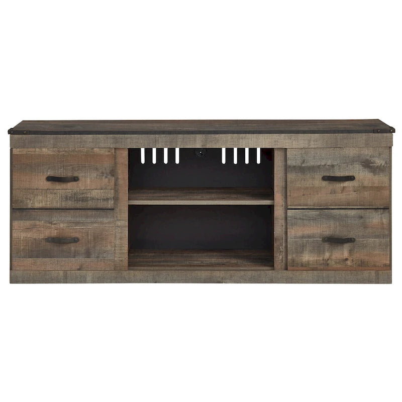 Meuble télé Trinell Grand, décontracté, marron