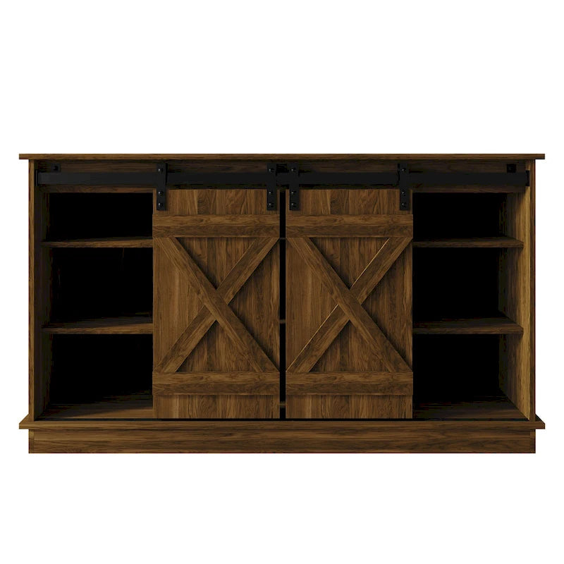 Console TV CraftPorch style vintage avec motif en X
