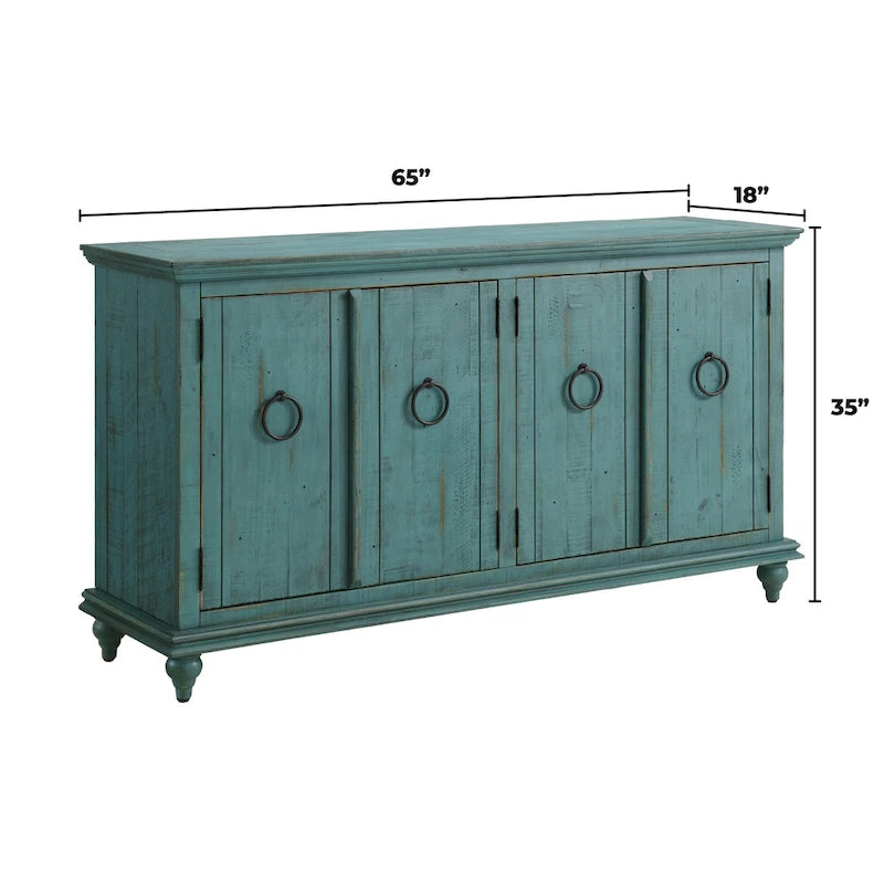 Meuble TV/Console en bois massif 65 po Garden District