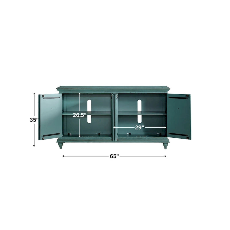 Meuble TV/Console en bois massif 65 po Garden District