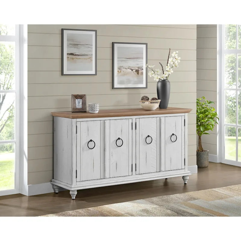 Meuble TV/Console en bois massif 65 po Garden District